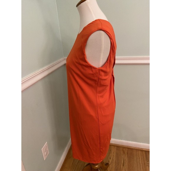 Ecetera 4 Orange Dress Cap Sleeve Midi - Picture 2 of 4